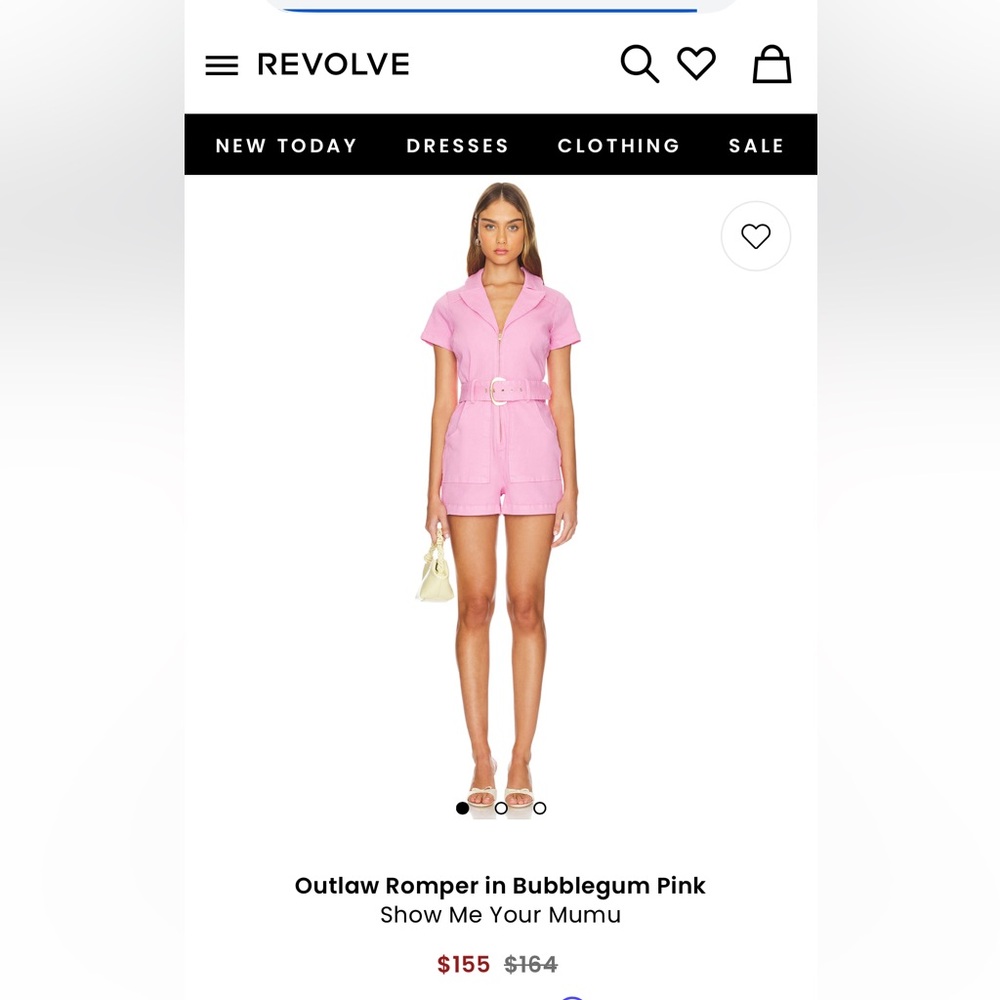 Show Me Your MuMu Pink Romper Effortlessly Stylish - Picture 3 of 6